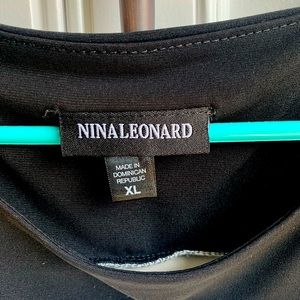 Nina Leonard cold shoulder dress